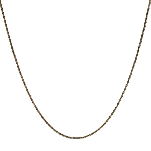 Elegant Gold Tone Rope Chain Necklace Simple Minimalist Fashion Jewelry Women - Picture 1 of 5